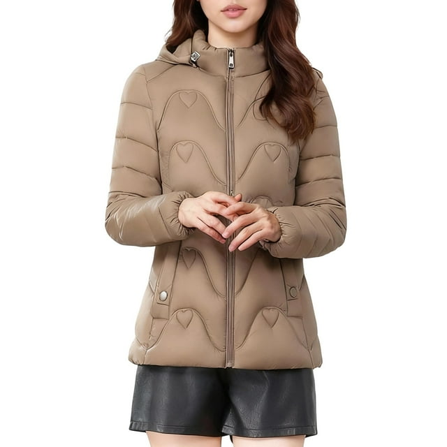 Ladies Casual Long-Sleeved Hooded Jacket - Comfortable Polyester Fiber for Daily Wear, Versatile for Various Occasions, Soft and Lightweight Design