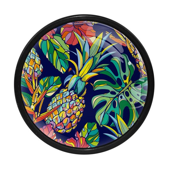 4 Pcs Pineapple Knobs for Kitchen Cabinet Cupboard Dresser Bookcase Drawer Pulls Handles Round Home Decor