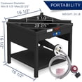 thumbnail image 5 of 100QT Stainless Steel Seafood Boiling Kit with 48" Mixing Paddle, 200,000BTU Propane Burner for Outdoors Cooking, Large Stock pot w/Basket for Shrimp, Lobster, Crab Crawfish, Turkey Deep Fryer, 5 of 7