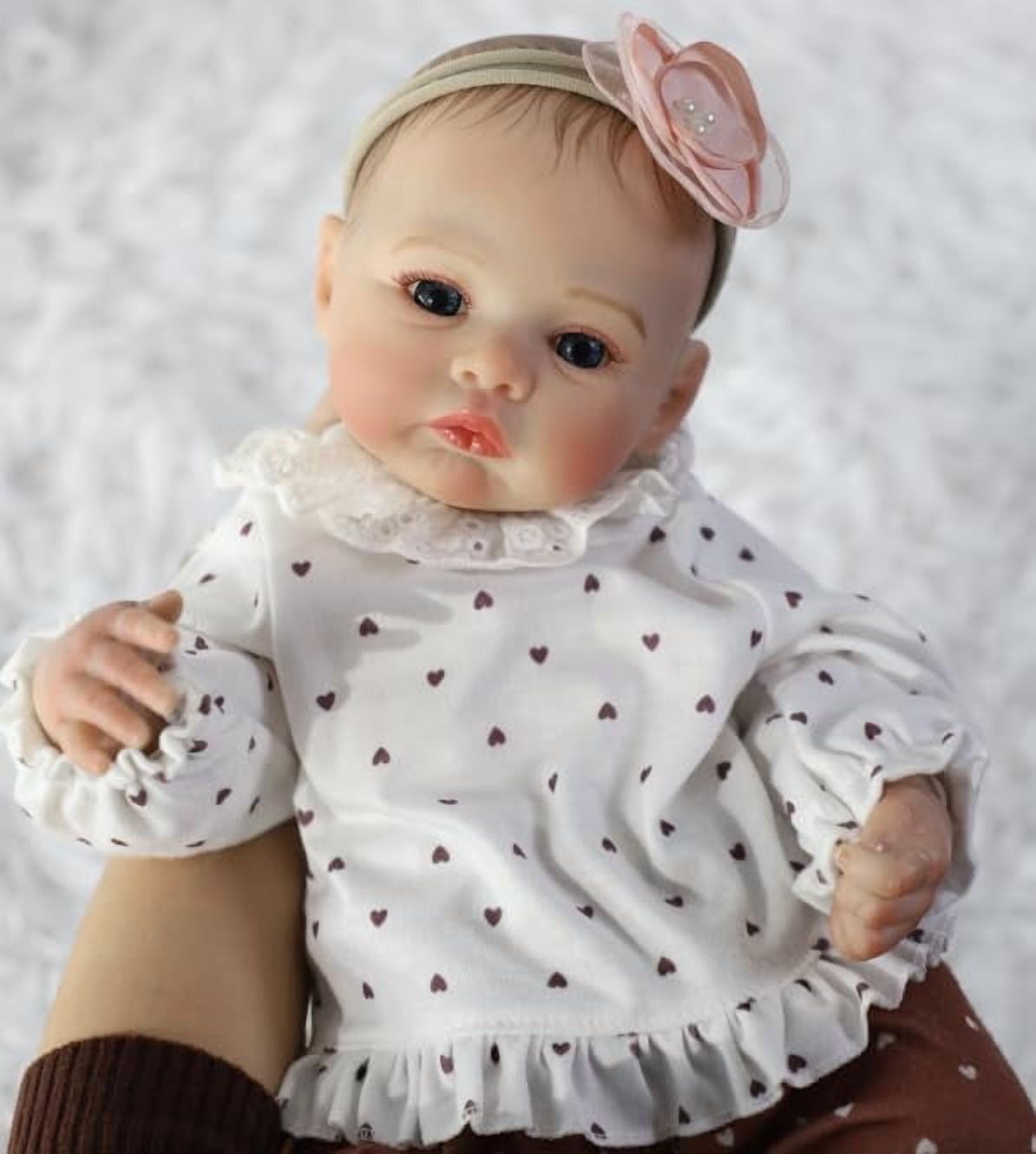 Muñeca Bebé Reborn Realista - 17 Pulgadas, Recién Nacida con Cuerpo de Tela Suave, Caja de Regalo para Niños 3+ 6