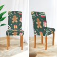 thumbnail image 3 of Yayeee 2 Pack Dining Chair Covers Stretch Parson Chairs Slipcovers Seat Protector, Green Christmas Gingerbread, 3 of 6