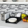 thumbnail image 3 of Mind Reader Utensil Napkin & Plate Holder, Silverware Organizer, Serving Tray, Plastic, Black, 3 of 8