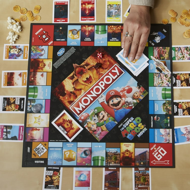Monopoly The Super Mario Bros. Movie Edition Kids Board Game Includes  Bowser Token, Family Games, Ages 8+ 