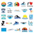 thumbnail image 2 of Stickers DIYYILIF 100 piezas impermeables de natación en vinilo, 2 of 5