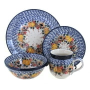 Ceramika Artystyczna Blue Rose Polish Pottery Dinnerware (4 PC) Harvest Bounty