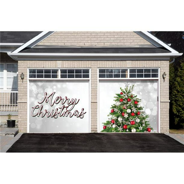 My Door Decor 285901XMAS025 7 x 8 ft. Merry Christmas Tree Christmas