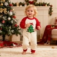 thumbnail image 7 of FYDUU Newborn Baby Christmas Outfit Santa Embroidered Long Sleeve Romper Jumpsuit Color Block Onesie Jumpsuits For Infant Boys Girls Holiday Party Wear 6-12 Months, 7 of 7