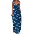 thumbnail image 2 of EQWLJWE Robe Femme Liquidation Robes d'Été pour Femmes Décontractées Boho Imprimées Cerceau Bretelles Plage Longue Maxi Robe avec Poches Robes pour Femmes Grande Taille, 2 of 5
