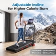 thumbnail image 2 of UMAY Under Desk Walking Pad & Home Folding Treadmill, Adjustable 17% Incline,6.2MPH, 2.5HP Quiet Motor, 300 Lbs Capacity, Shock Absorption, HD Display, 2 of 9