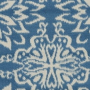 Walmart Bliss Modern Floral Ivory/Blue 53 x Round Area Rug, (5 Round)