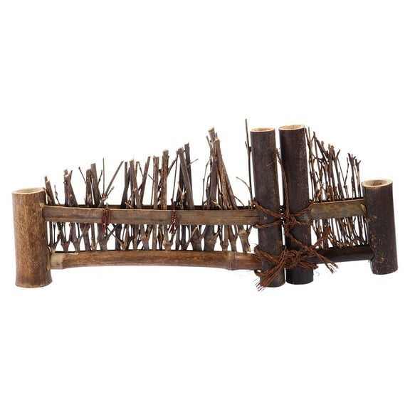 LOLIPPYY Charming Wooden Fence Ornament for Desk Decoration, Coffee Color, 1 Pack