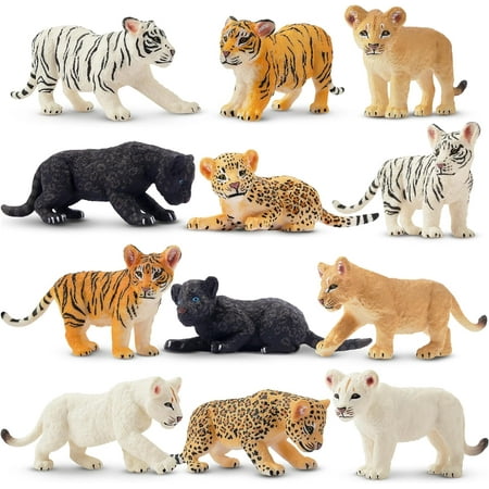 Toymany 12 Safari Animal Figurines  High Emulational Baby Plastic Zoo Animals  Lions Tigers Leopards Figure Toy Set  Easter Eggs Cake Toppers Christmas Birthday Gift for Kids Toddlers price history on PriceWatchPro