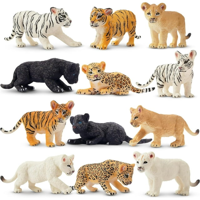 Toymany 8 Piezas Figuras de Gato Realistas, Juego de Juguetes de Figuras de Gato Educativas, Gatito, Huevos de Pascua, Adorno para Tarta, Regalo de Cumpleaños de Navidad para Niños, Niñas y Niños