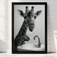 thumbnail image 4 of Giraffe Bathroom Decor, Wall Art, Farmhouse Photo Picture Set, 3pk, 8.5x11, TheNameStore, 4 of 6