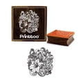 thumbnail image 1 of Printtoo Card Making Wooden Rubber Stamp Square Floral & Bird Pattern Stamps-5 x 5 Inches, 1 of 2
