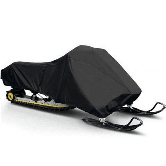2X Snowmobile Cover Waterproof Dust Trailerable Sled Cover Anti-UV Winter Motorcycle Outdoor Black 145X51X48cm