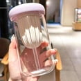 thumbnail image 2 of ¡Gran oferta! Taza creativa para cerveza fría, taza de té de flores, vaso con pajita de cristal de alto valor, regalo promocional, vaso transparente, 2 of 4