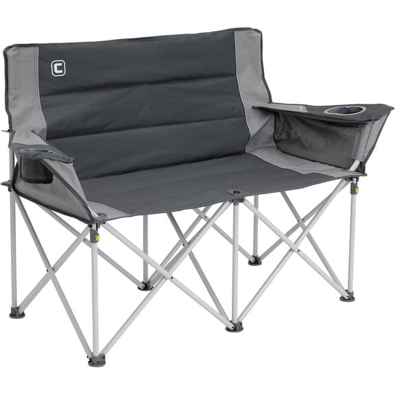 CORE Loveseat Double Outdoor Camping & Tailgate Chair, Gray