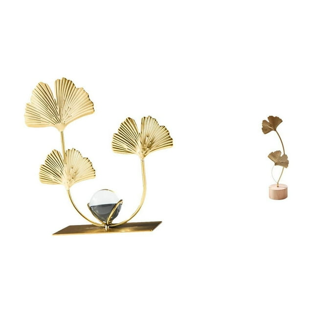 Adorno Moderno De Estantería Con Forma De Hoja, Figura Creativa De Metal, Estatua Abstracta Nórdica, Artículo De Colección Decorativo Para Dormitorio O Mesa, Regalo Ideal Para Navidad O