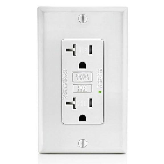 GFCI Outlet 20A, GFI Electrical Receptacle with LED Indicator