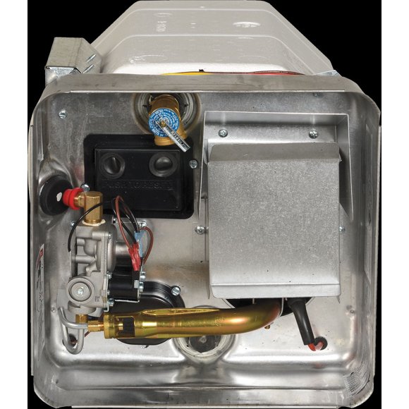 Suburban Mfg Water Heater 5239A Gas-Electric; Model Number SW6DE; 6 Gallon Tank; Direct Spark Ignition; 1440 Watts; 12000 BTU; 34.3 Pounds; Non Portable; With 12 Volt Relay