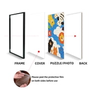 Kuxerla Puzzle Frame 19.7x27.6 inch-50x70CM Metal Picture Frames with Clear Acrylic Cover and Sturdy Back Panel Horizontal or Vertical Display Black