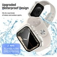 thumbnail image 2 of Waterproof Case Compatible with Apple Watch 44mm SE Series 6 5 4 with Tempered Glass Screen Protector, iWatch Full Protective Hard PC Bumper Case Face Cover for Men Women (44 mm,Clear), 2 of 5