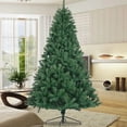 thumbnail image 3 of imerelez 6ft Artificial Christmas Tree with 1000 Tips, Full Natural Spruce PVC Design, 3-Section Foldable Metal Stand, Unlit Green Tree for Home Decor, 3 of 6