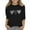 Black, variant on Fshinging Girl's Casual T-Shirt Tee Valentine's Day Print Functional Crew Neck 3/4 Quarter Sleeve Top Kids Workout Clothes Size 3-4 Years