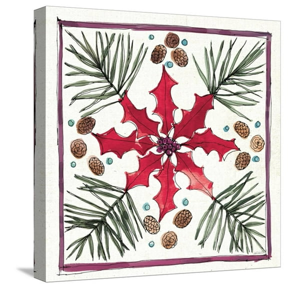 Art.com Seasonal Charm VII Stretched Canvas Print Wall Art by Anne Tavoletti, 16" x 16"