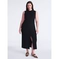 thumbnail image 2 of Scoop Women's and Women’s Plus Button Front Midi Sweater Dress, Sizes XS-4X, 2 of 5