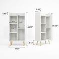 thumbnail image 2 of LEFHDA 68" Bathroom Storage Cabinet with Doors, Narrow Tall Fluted Cabinet, Wooden Mid-century Modern Cabinet with Adjustable Shelf, Bathroom Kitchen Living Room, 2 of 8