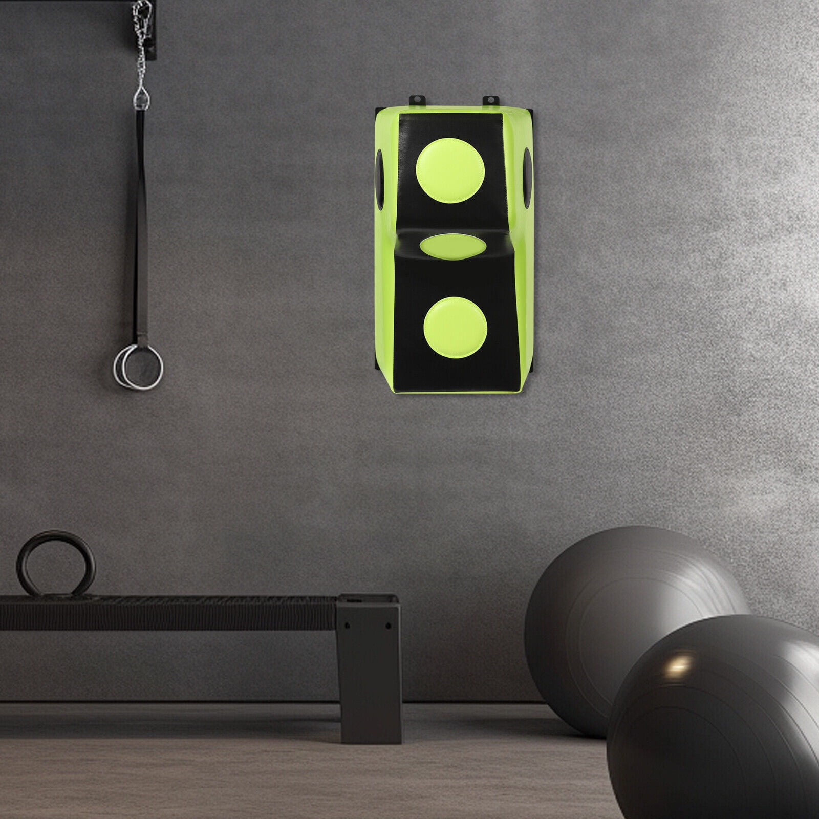 Green Wall Mount Punching Bag - Space-Saving Boxing Training Equipment for Hooks, Uppercuts, Straight Combinations - Uppercut Training Punching Target - 880lbs Bear Force