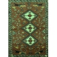 thumbnail image 1 of Ahgly Company Machine Washable Indoor Rectangle Persian Turquoise Blue Traditional Area Rugs, 7' x 10', 1 of 4