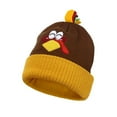 thumbnail image 2 of KANG Winter Knit Hat With Embroidered Turkey Design For Thanksgiving Family Warm Ear Cap, 2 of 4