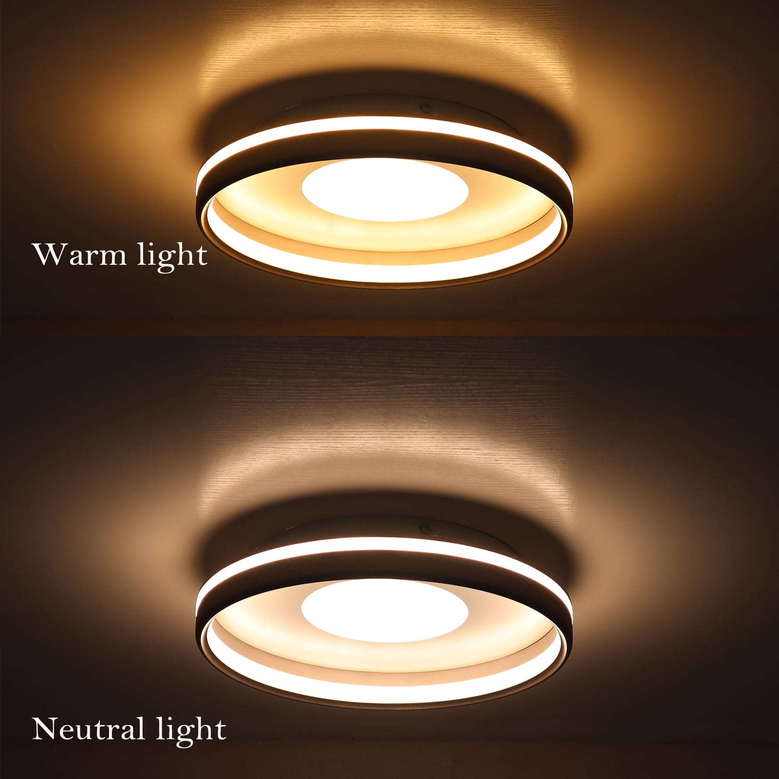 Ancona Modern LED Flush Mount Ceiling Light with Remote Control