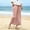 Pink women wide leg capri pants a1, variant on Cagogo Women's Wide Leg Capri Pants Summer Casual Elastic Waisted Cropped Palazzo Pants with Pockets Beach Lounge Trousers Solid Vacation Beachwear, Army Green L