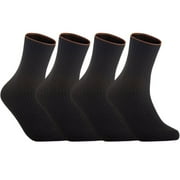 Meso Women's 4 Pairs Socks Solid Color Size 7-9(Black)