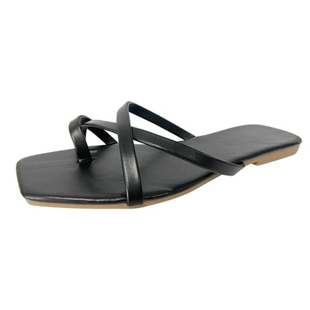 

KaLI_store Womens Shoes Dressy Casual Slippers for Women Outdoor Fashion Summer Women Slippers Indoor and Outdoor Bow Beach Leisure Slippers for Women Black