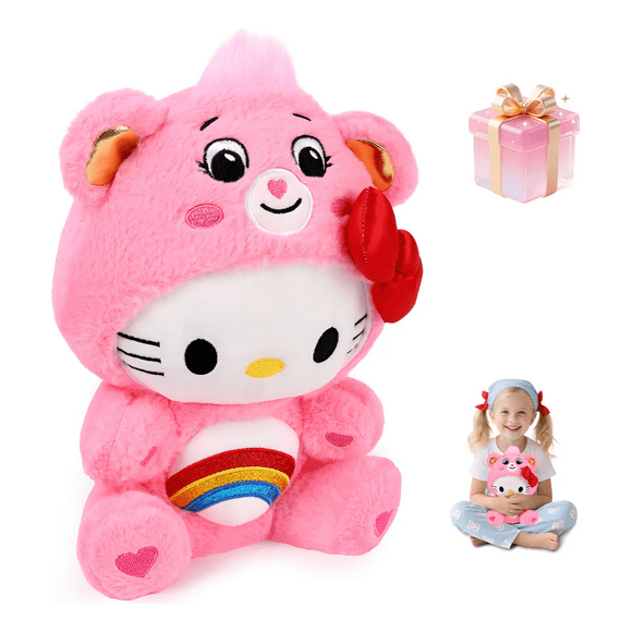 Hello Kitty Peluche Vestido De Oso Animador 9 Pulgadas Xtellar rosa