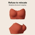 thumbnail image 6 of VISALY Push Up Bras for Women Bra strapless push up, Women's Solid Color Strapless Gathered Front Buckle Strapless Invisible, Strapless bras large bust Sticky bra backless silicone bras, Gold,L, 6 of 8