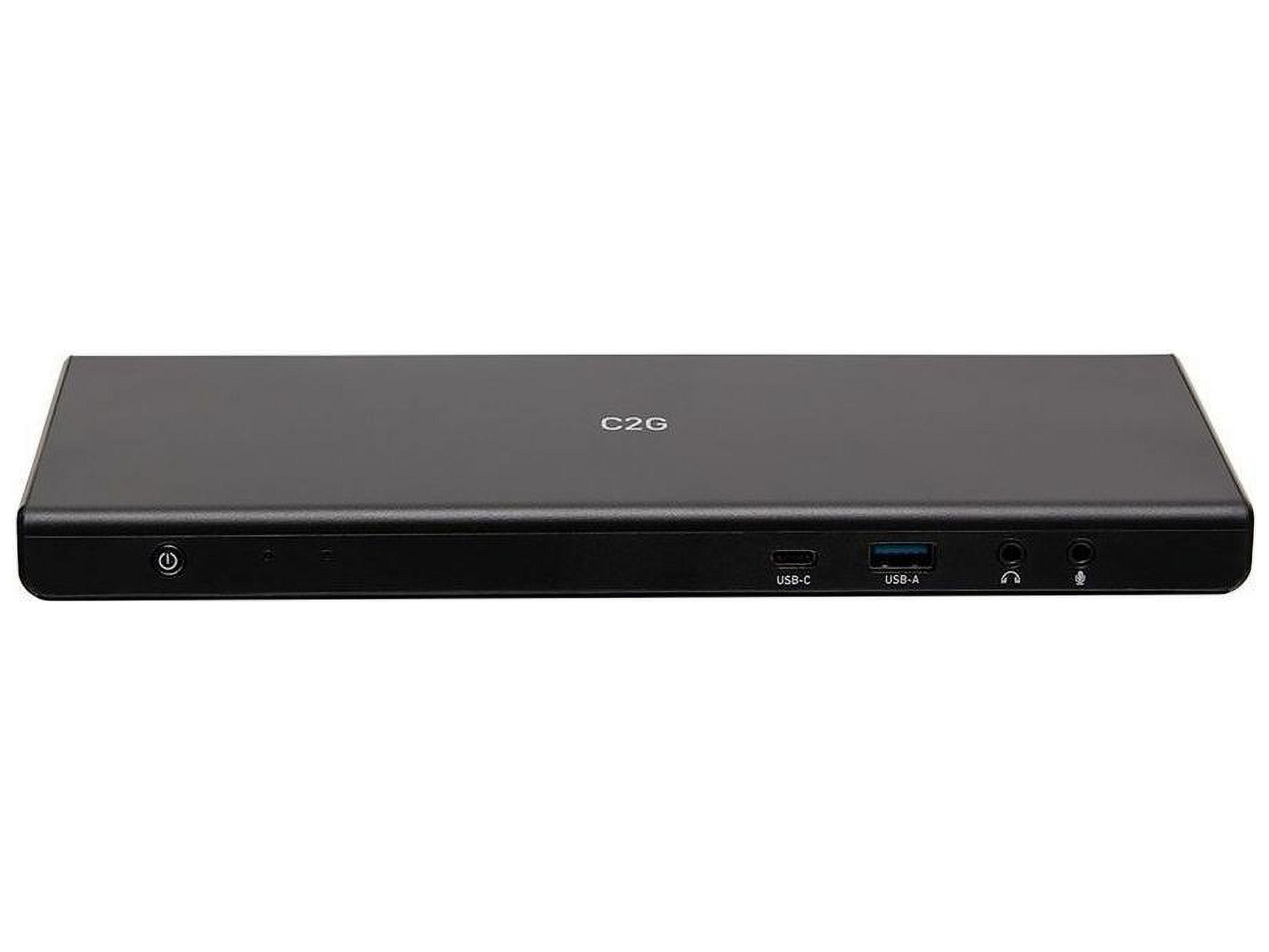 C2G Black C2G54535 USB-C 14-in-1 Triple Display Docking Station with HDMI, DisplayPort, Ethernet, USB, 3.5mm Audio and Power Delivery up to 85W - 4K 30Hz (TAA Compliant)