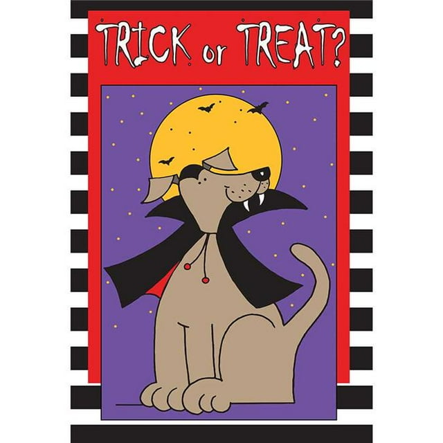 Magnolia Garden Flags 8143 13 x 18 Po Trick or Treat Dog Polyester Drapeau de Jardin