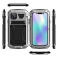 thumbnail image 4 of Dteck Case For Apple iPhone 11 Pro Max (6.5 inch),Shockproof Armor Rubber Rugged Kickstand Metal Case Hybrid Built-in Tempered Glass Screen Protective Full Cover ,Silver, 4 of 8