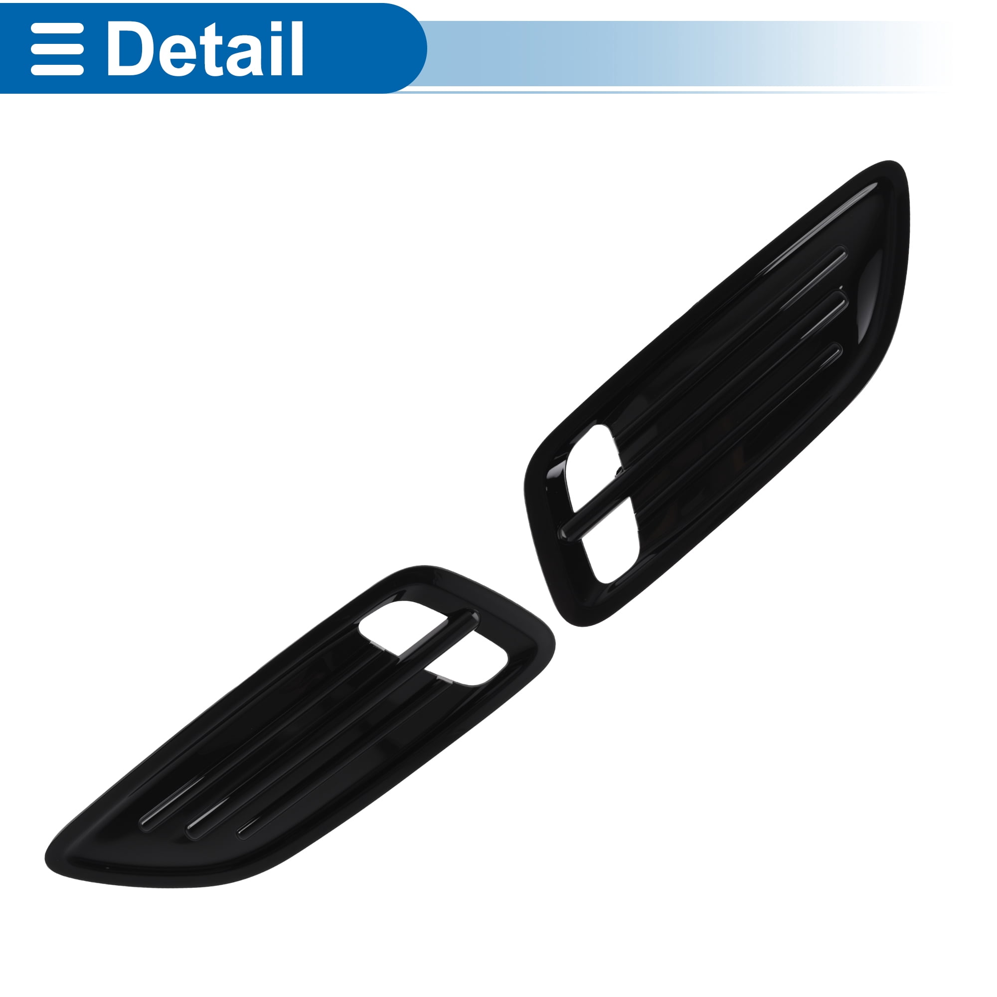 Unique Bargains Hood Air Outlet Vent Cover Trim for Kia Stinger 2018-2023 Hood Scoop Bezel Exterior Decor Cover ABS Glossy Black x 1 pair
