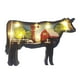 thumbnail image 1 of Decoración de de animales, adorno de cerdo/oveja/, estatuilla de múltiples capas hueca, decoración rústica para hogar, decoraciones con luz Sunnimix Luz nocturna en forma de vaca, 1 of 8