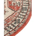 thumbnail image 6 of Unique Loom Outdoor Traditional Collection Area Rug - Gilded (5' 1" Round Multi/Red), 6 of 8