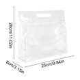 thumbnail image 3 of Twfbrm Clear PVC Travel Bags, Waterproof Leakproof Storage Bag with Zipper and Handle, Portable Reusable Makeup Cosmetic Bags for Travel, Swimsuit, Beach, Toiletries, 3 of 6