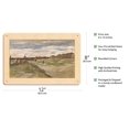 thumbnail image 2 of Bleachery at Scheveningen Netherlands - From an Original Color Painting by Vincent Van Gogh c.1882 - 8 x 12 inch Vintage Wood Art Sign, 2 of 4