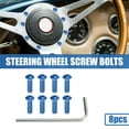 thumbnail image 2 of 8pcs M5x0.8 Sky Blue Round Head Car Steering Wheel Screw Stainless Steel Bolts with Wrench, 2 of 6
